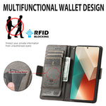 Xiaomi Redmi Note 13 5G mobilskal CASENEO PU-läderfodral med stativ och RFID-blockerande plånbok