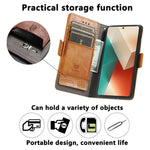 Xiaomi Redmi Note 13 5G mobilskal CASENEO PU-läderfodral med stativ och RFID-blockerande plånbok