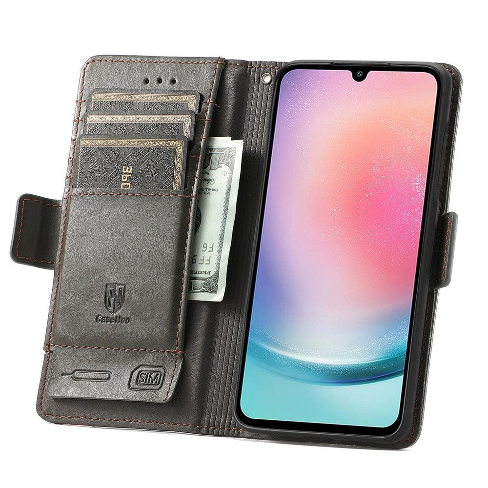 For Samsung Galaxy A25 5G (Global) (161mm) Phone Cases CASENEO PU Leather Cover Stand with RFID Blocking Wallet