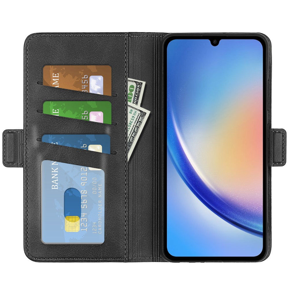 Til Samsung Galaxy A35 5G PU Læder Pung Etui Flip Telefoncover med 3 Kortlommer