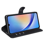 Til Samsung Galaxy A35 5G Litchi tekstur pung etui PU læder telefon stander cover