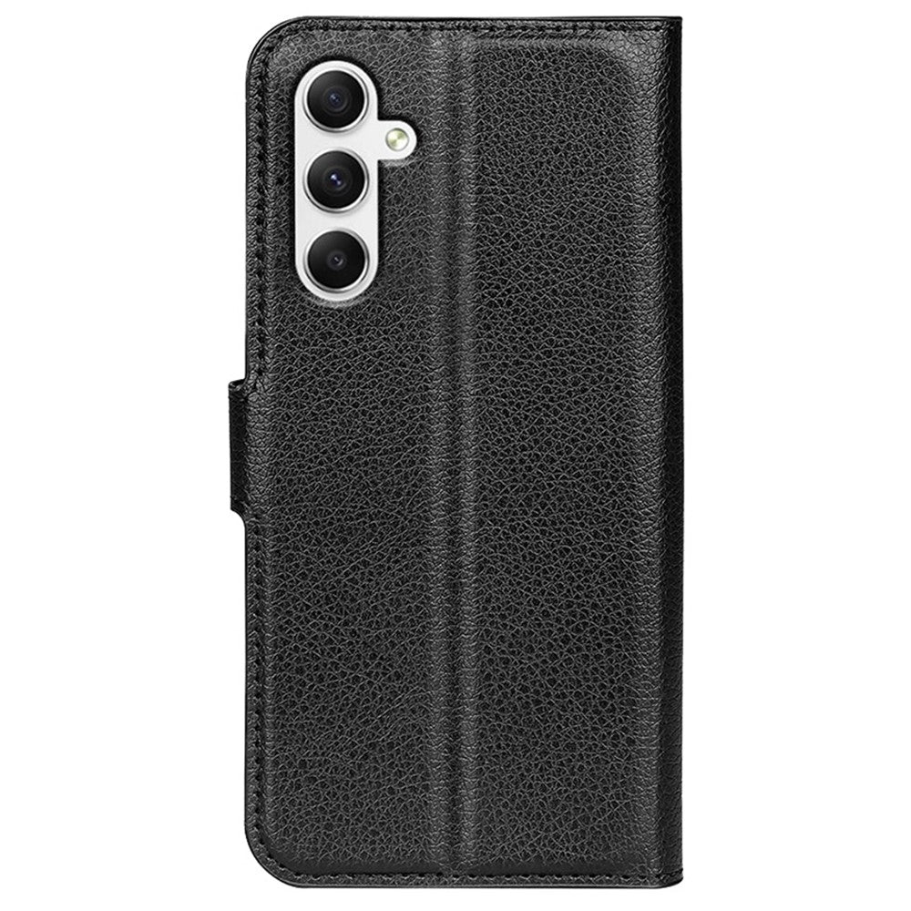 Til Samsung Galaxy A35 5G Litchi tekstur pung etui PU læder telefon stander cover
