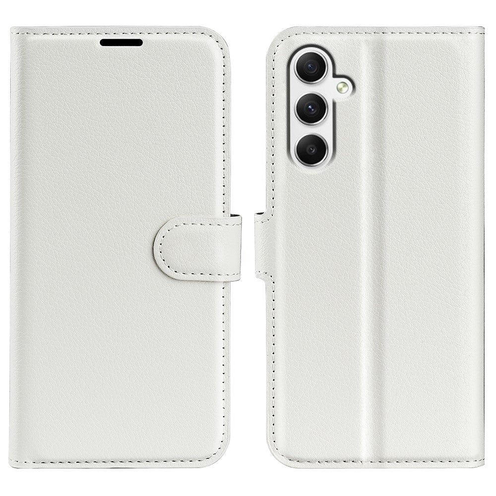 Til Samsung Galaxy A35 5G Litchi tekstur pung etui PU læder telefon stander cover