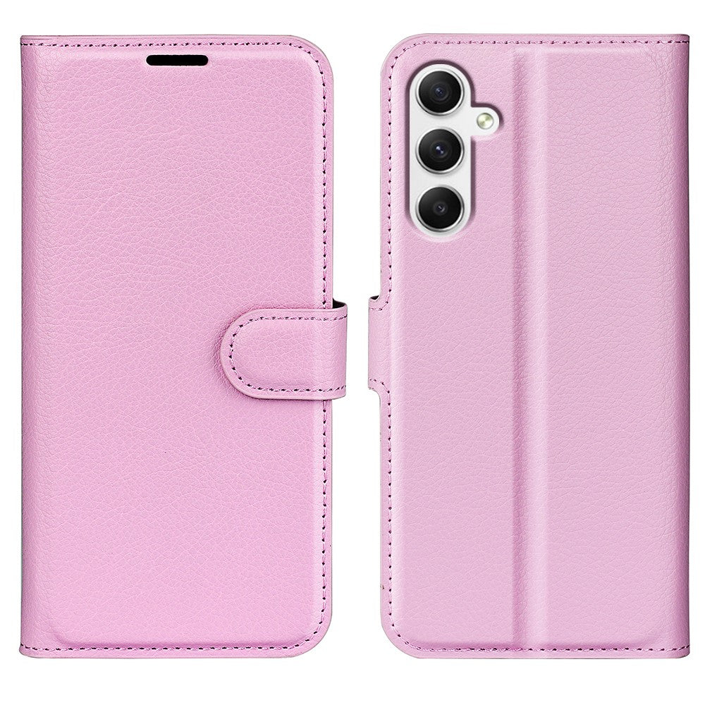 Til Samsung Galaxy A35 5G Litchi tekstur pung etui PU læder telefon stander cover