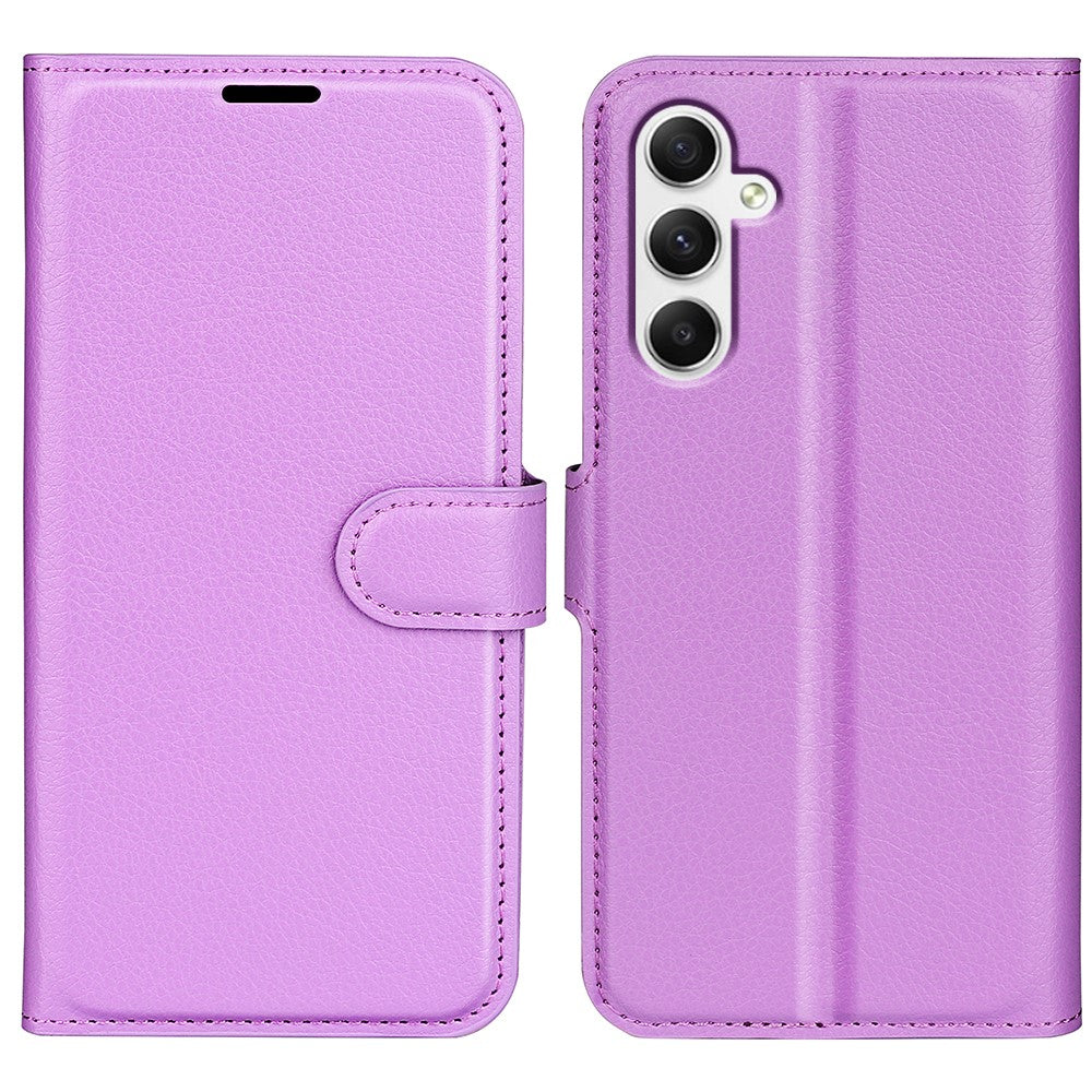 Til Samsung Galaxy A35 5G Litchi tekstur pung etui PU læder telefon stander cover