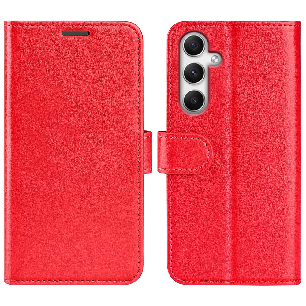 Til Samsung Galaxy A35 5G PU-læder telefoncover med Crazy Horse-tekstur, pung og kortpladser