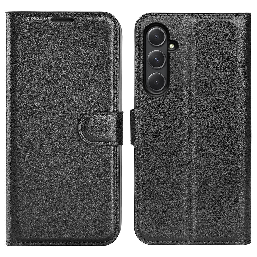 For Samsung Galaxy A55 5G Leather Litchi Texture Case Flip Wallet Phone Cover
