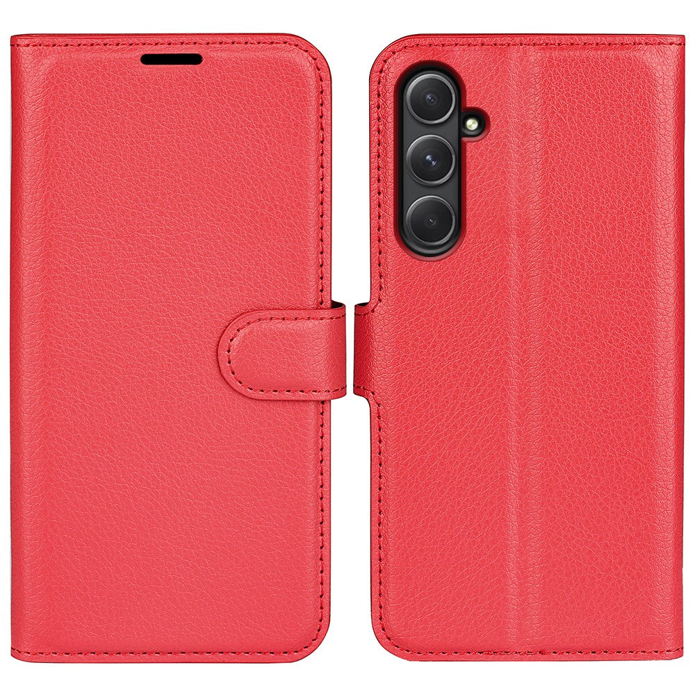 For Samsung Galaxy A55 5G Leather Litchi Texture Case Flip Wallet Phone Cover