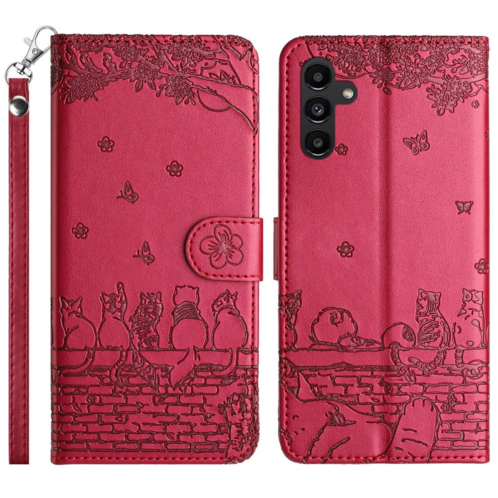 For Samsung Galaxy A35 5G Wallet Case Cell Phone Leather Flip Cover with Strap