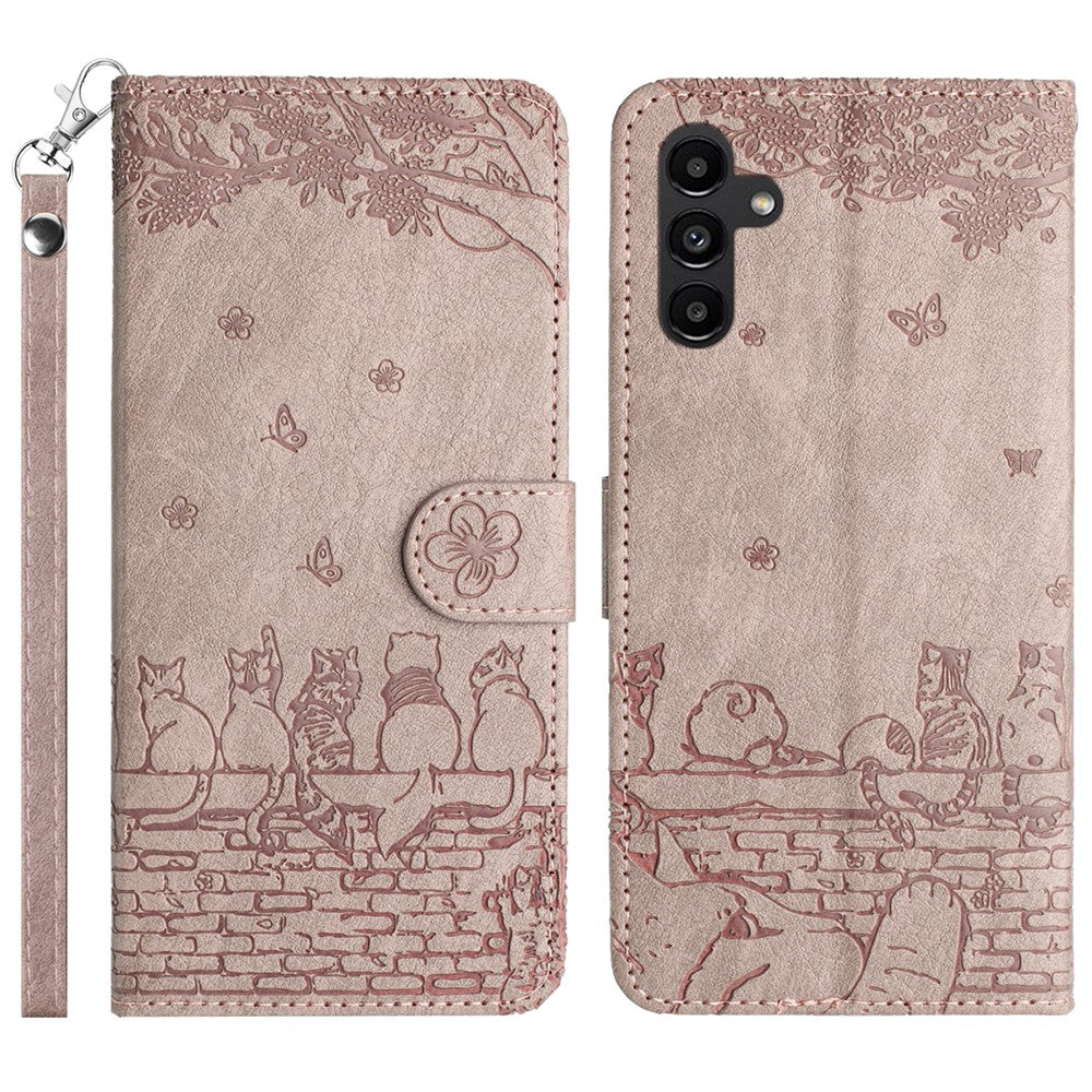 For Samsung Galaxy A35 5G Wallet Case Cell Phone Leather Flip Cover with Strap