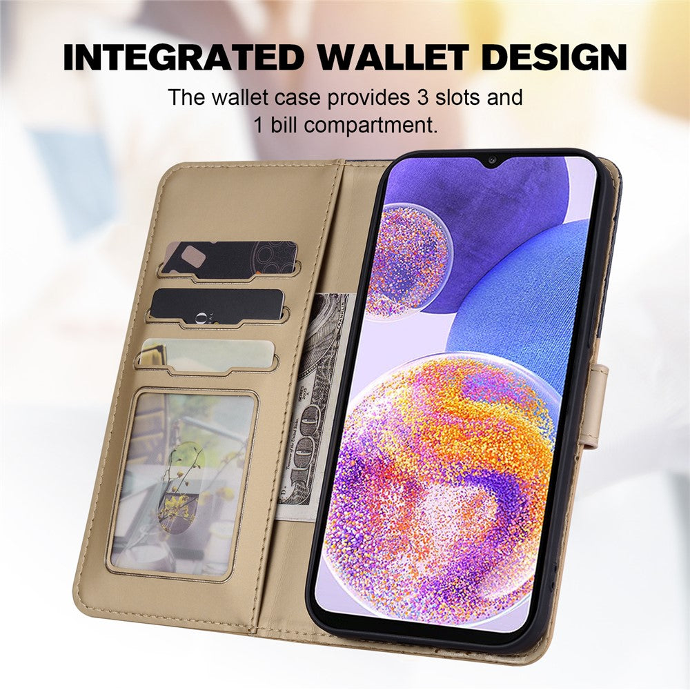Tegneserie-kæledyrsserie til Samsung Galaxy A23 4G / A23 5G (global version) Etui Pung Telefoncover