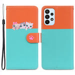 Tegneserie-kæledyrsserie til Samsung Galaxy A23 4G / A23 5G (global version) Etui Pung Telefoncover