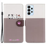 Tegneserie-kæledyrsserie til Samsung Galaxy A23 4G / A23 5G (global version) Etui Pung Telefoncover