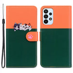 Tegneserie-kæledyrsserie til Samsung Galaxy A23 4G / A23 5G (global version) Etui Pung Telefoncover