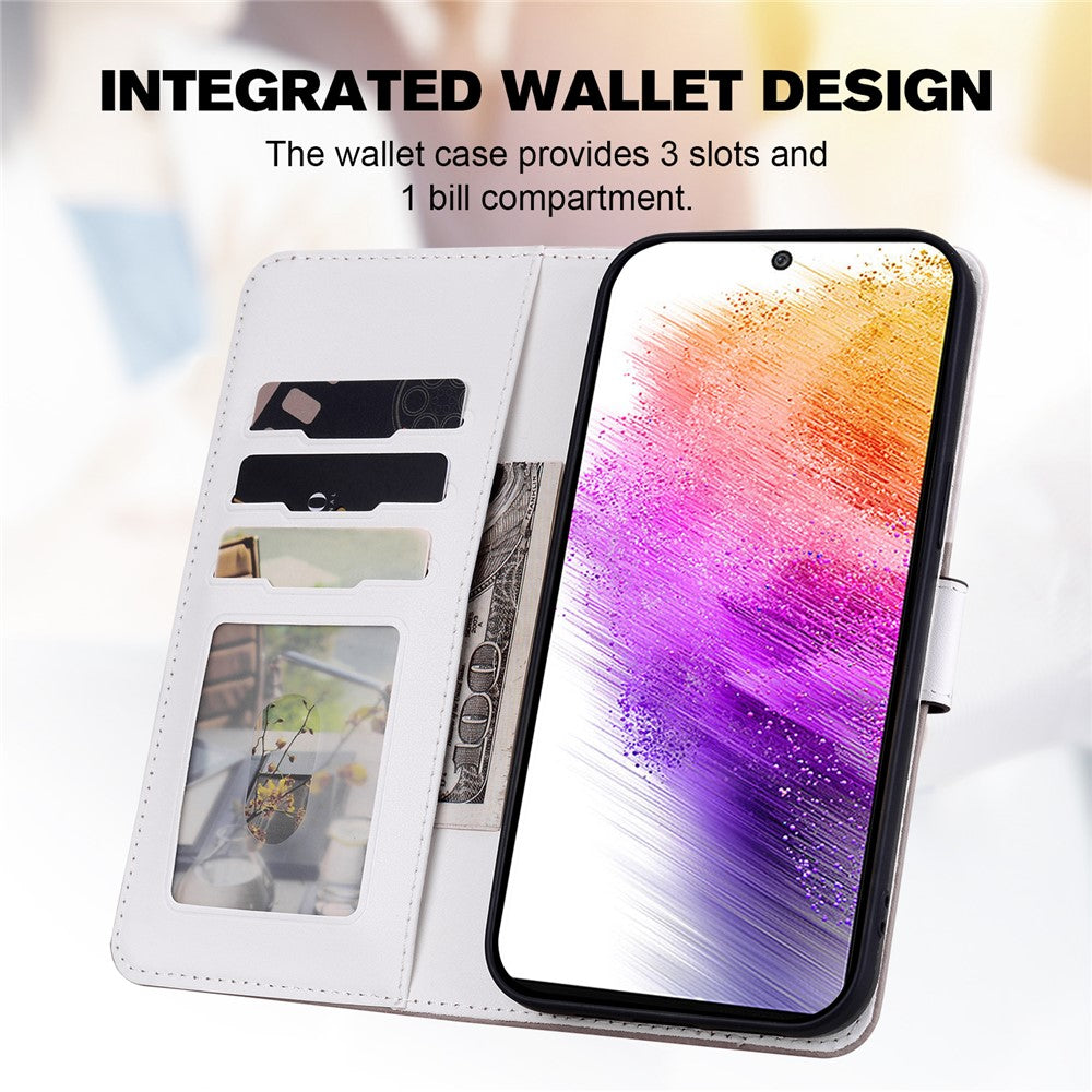 Cartoon Pet Series for Samsung Galaxy A73 5G Wallet Phone Case Leather Flip Cover