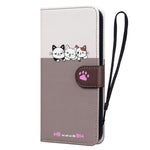 Cartoon Pet Series for Samsung Galaxy A73 5G Wallet Phone Case Leather Flip Cover