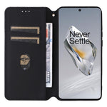 OnePlus 12 5G mobilmobilskal reptåligt PU-läder + TPU-präglat fodral