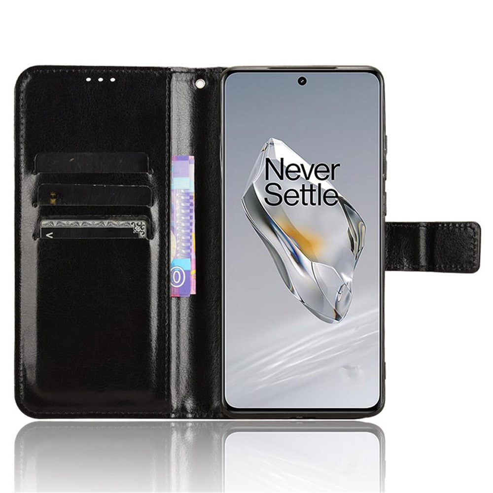 For OnePlus 12 5G Wallet Leather Phone Case Craxy Horse Pattern