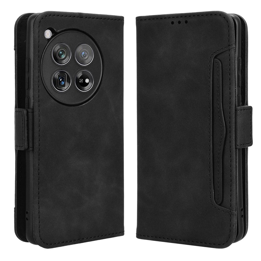 Leather Phone Shell for OnePlus 12 5G Case Multiple Card Slots Wallet Cellphone Cover