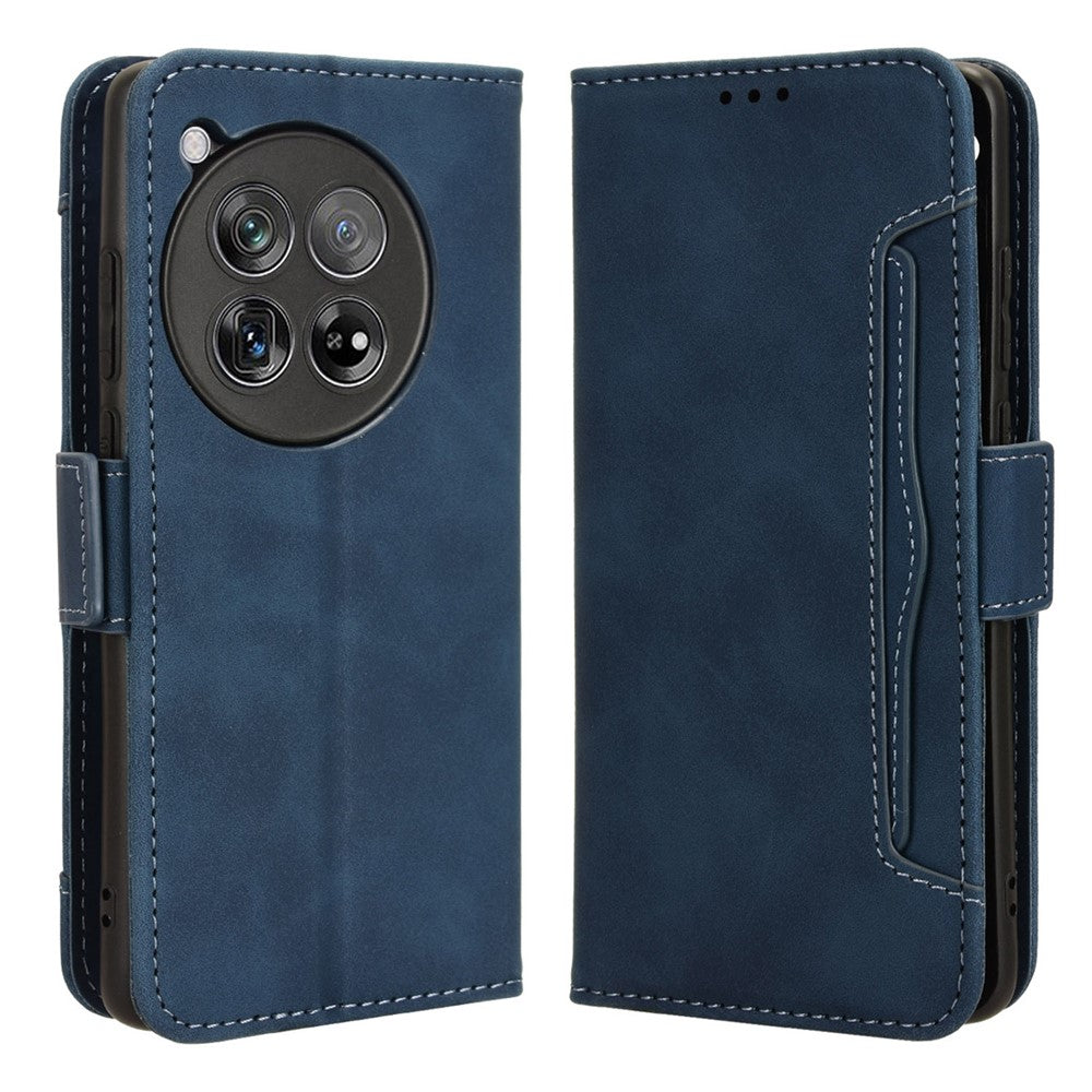 Leather Phone Shell for OnePlus 12 5G Case Multiple Card Slots Wallet Cellphone Cover