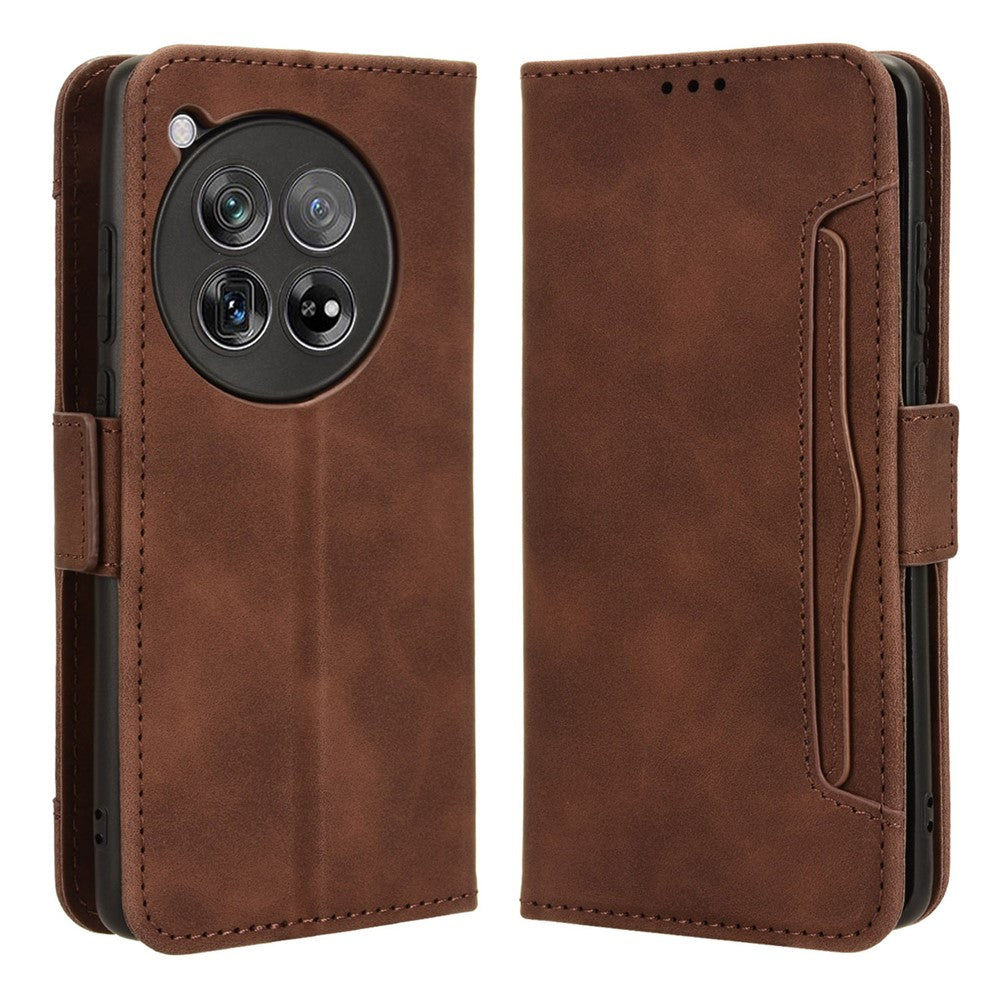 Leather Phone Shell for OnePlus 12 5G Case Multiple Card Slots Wallet Cellphone Cover