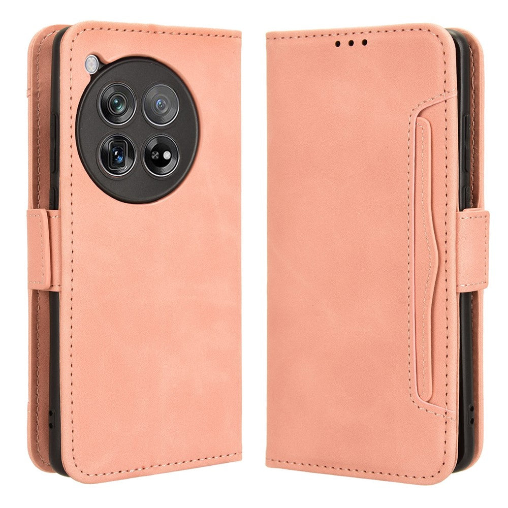 Leather Phone Shell for OnePlus 12 5G Case Multiple Card Slots Wallet Cellphone Cover