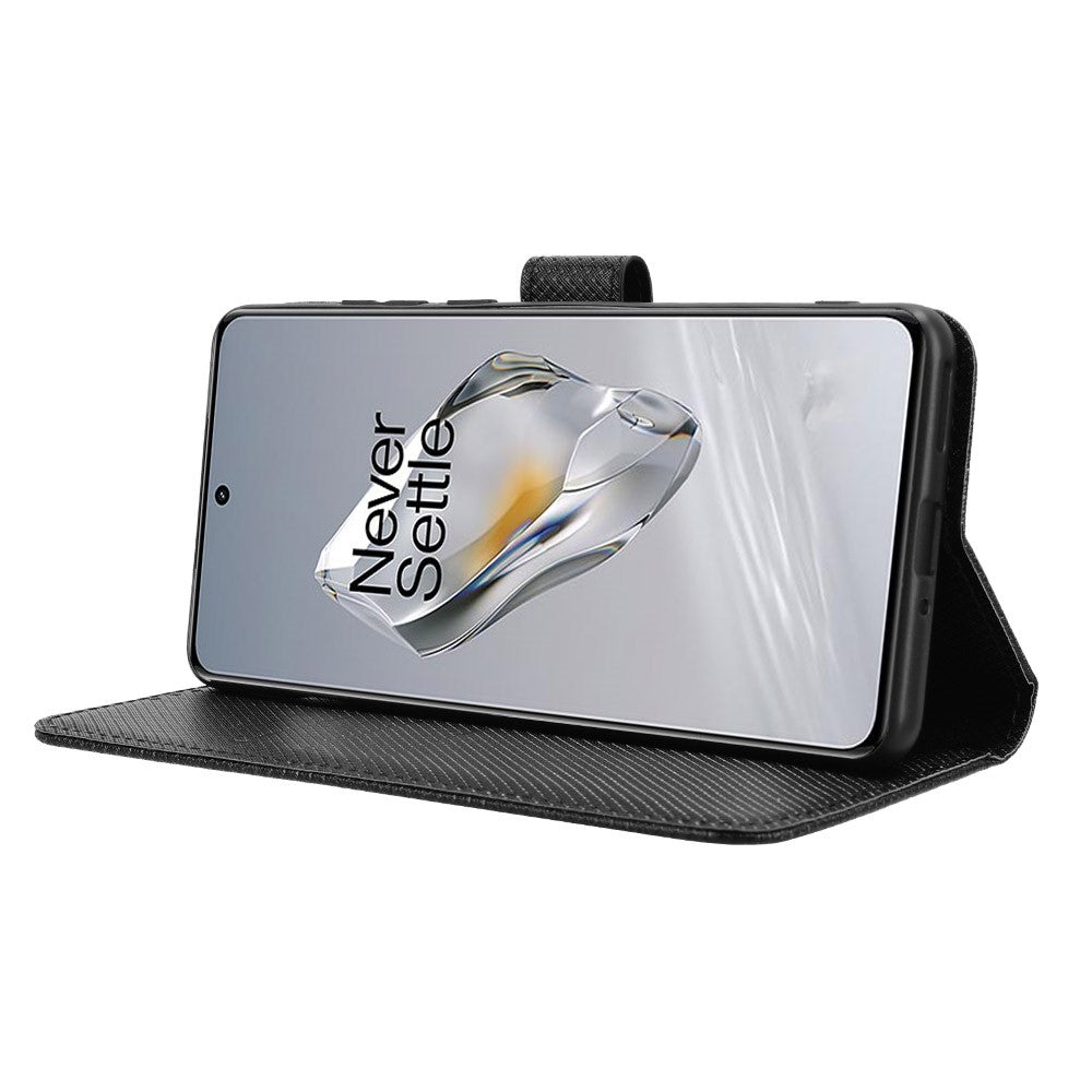 For OnePlus 12 5G Shockproof Mobile Phone Case PU Leather Stand Cover