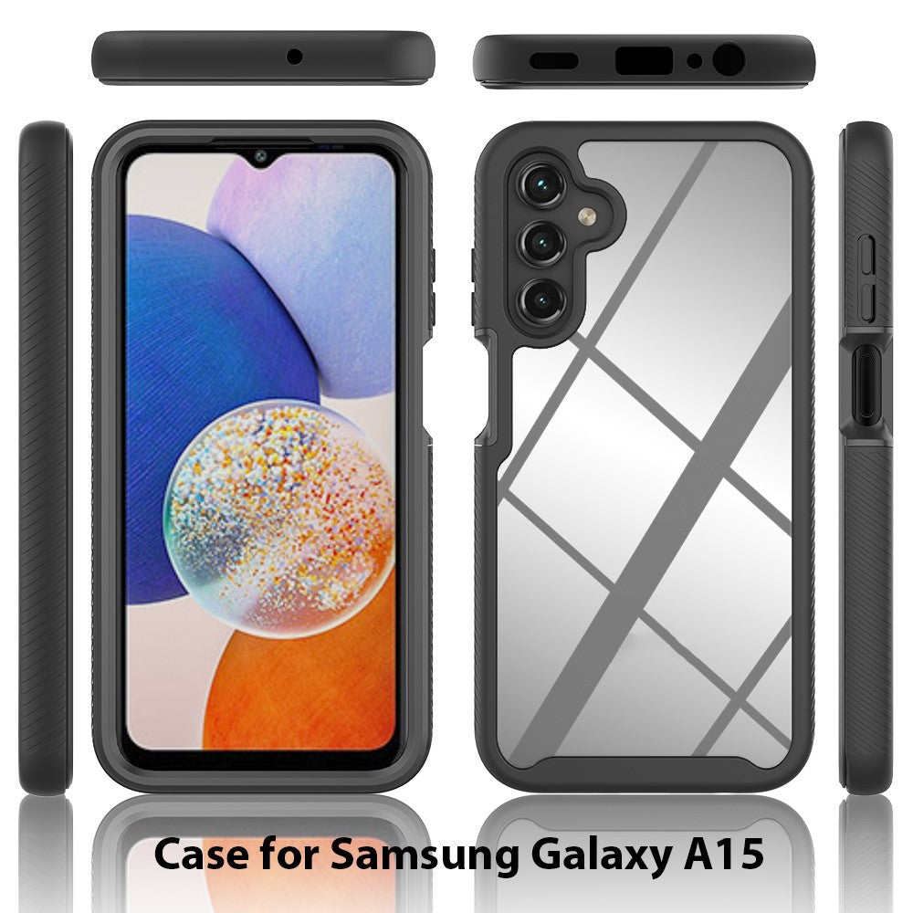 For Samsung Galaxy A15 4G / A15 5G Cell Phone Case Anti-Scratch PC+TPU Protective Back Cover