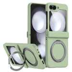 For Samsung Galaxy Z Flip5 5G Rotatable Ring Cover Hard PC Back Magnetic Phone Case