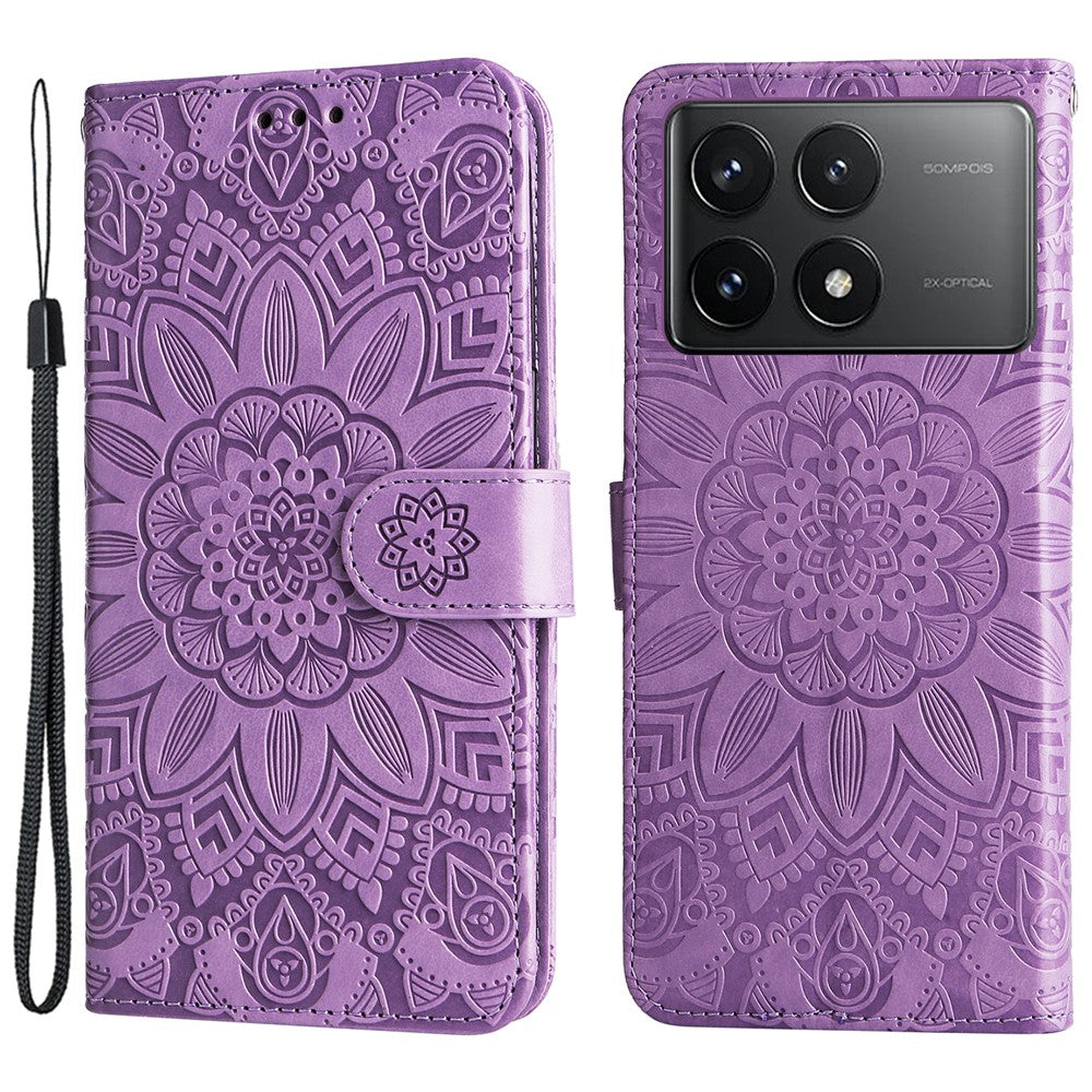 For Xiaomi Redmi K70E 5G / Poco X6 Pro 5G Case Wallet Imprinted PU Leather Phone Stand Cover