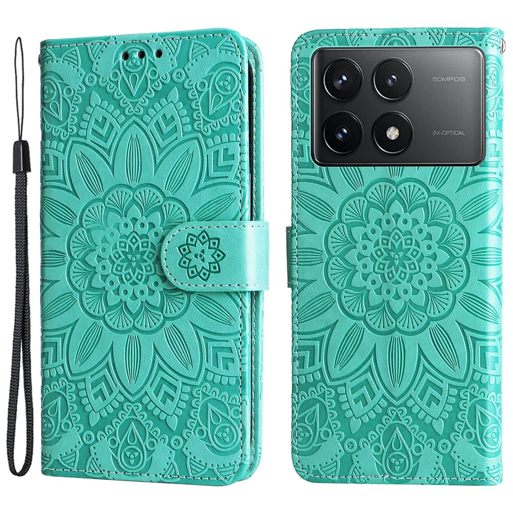For Xiaomi Redmi K70E 5G / Poco X6 Pro 5G Case Wallet Imprinted PU Leather Phone Stand Cover