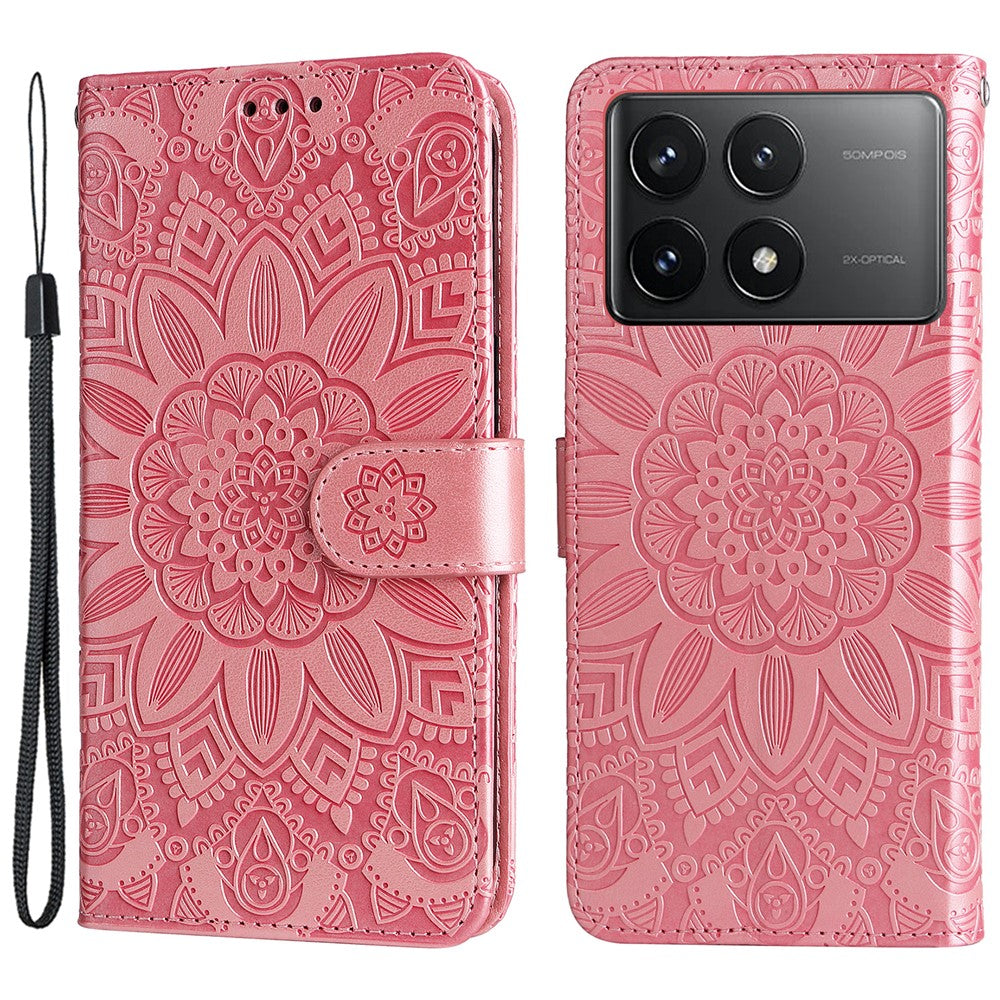 For Xiaomi Redmi K70E 5G / Poco X6 Pro 5G Case Wallet Imprinted PU Leather Phone Stand Cover