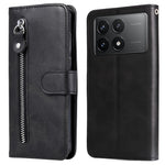 Xiaomi Redmi K70E 5G / Poco X6 Pro 5G Magnetiskt fodral PU-läder med dragkedja och plånboksfodral