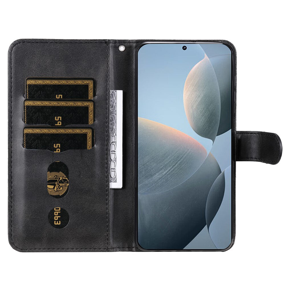Xiaomi Redmi K70E 5G / Poco X6 Pro 5G Magnetiskt fodral PU-läder med dragkedja och plånboksfodral