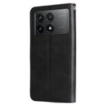 Xiaomi Redmi K70E 5G / Poco X6 Pro 5G Magnetiskt fodral PU-läder med dragkedja och plånboksfodral