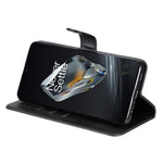 Til OnePlus 12 5G Cover med Lynlåslomme, Kortholder og Stander, Kalveskindtekstur, Telefonlædercover