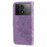 For Xiaomi Redmi K70E 5G / Poco X6 Pro 5G Case Floral Pattern PU Leather Wallet Stand Phone Cover