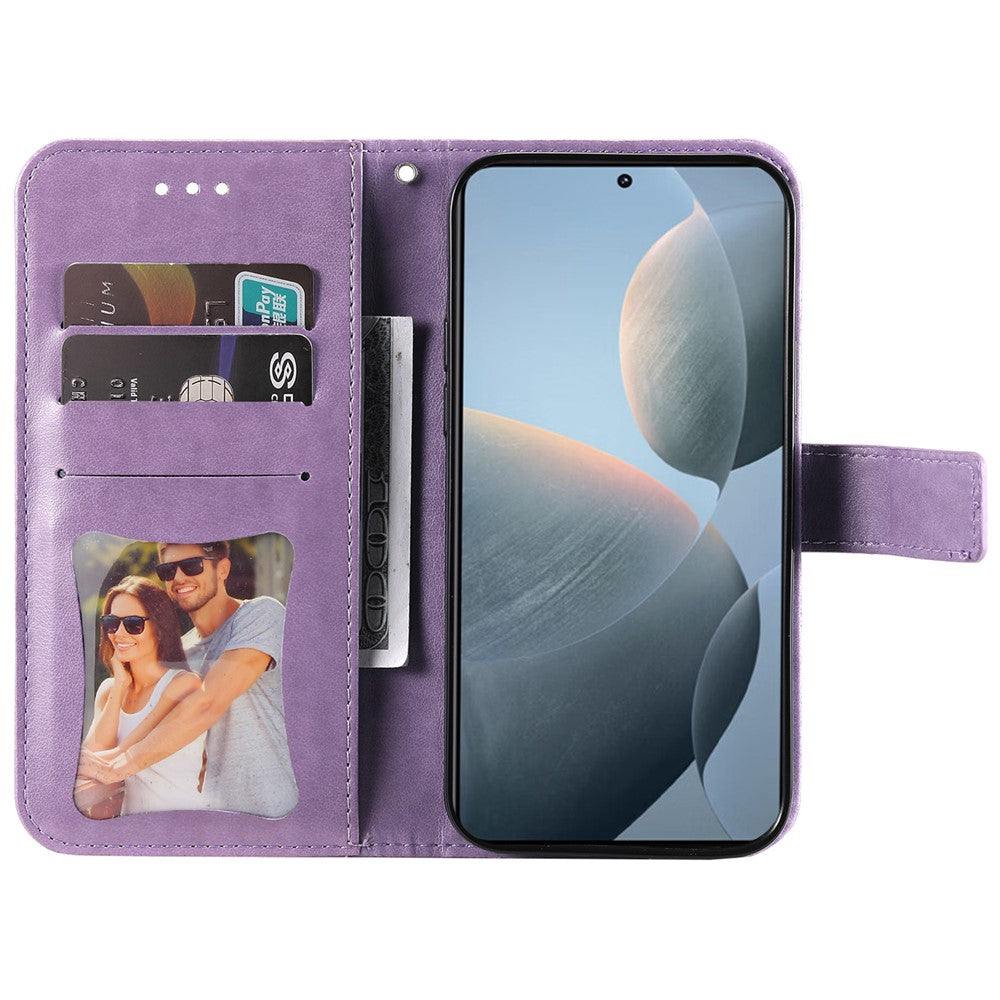 For Xiaomi Redmi K70E 5G / Poco X6 Pro 5G Case Floral Pattern PU Leather Wallet Stand Phone Cover