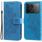 For Xiaomi Redmi K70E 5G / Poco X6 Pro 5G Case Floral Pattern PU Leather Wallet Stand Phone Cover