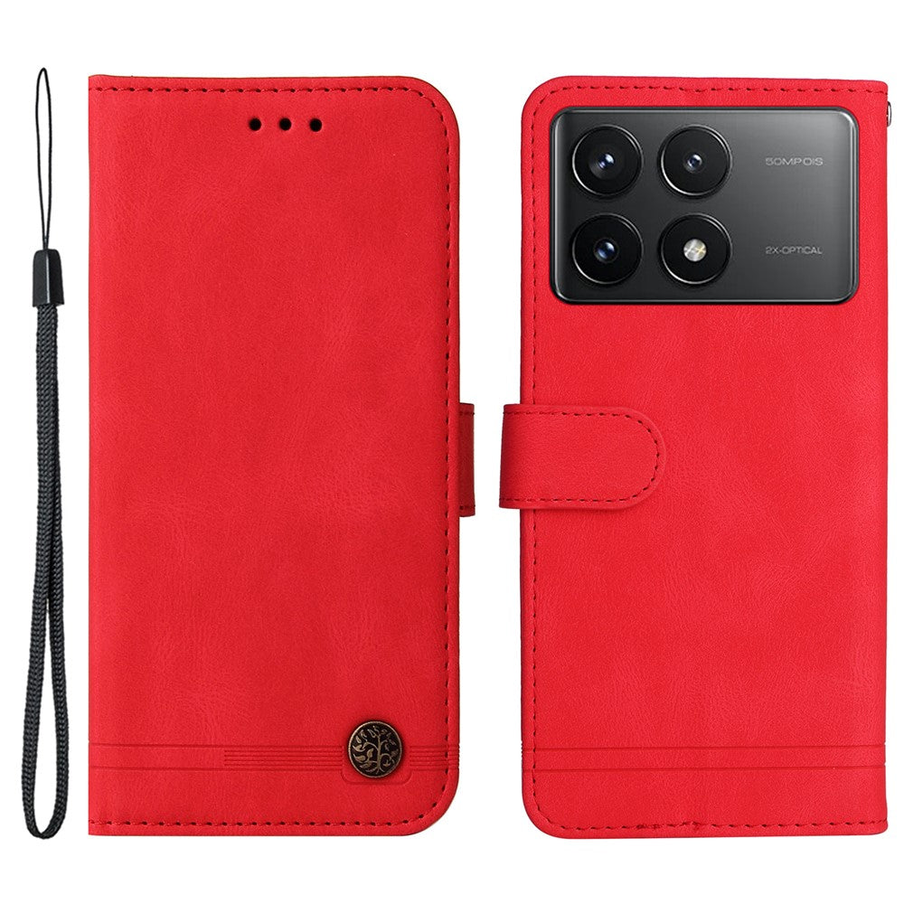 For Xiaomi Redmi K70E 5G / Poco X6 Pro 5G Leather Wallet Cases Skin Touch Phone Cover Stand with Strap