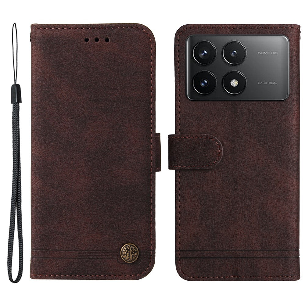 For Xiaomi Redmi K70E 5G / Poco X6 Pro 5G Leather Wallet Cases Skin Touch Phone Cover Stand with Strap