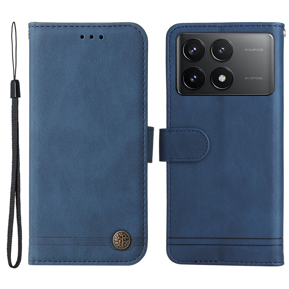 For Xiaomi Redmi K70E 5G / Poco X6 Pro 5G Leather Wallet Cases Skin Touch Phone Cover Stand with Strap