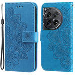For OnePlus 12 5G Case Floral Pattern PU Leather Wallet Stand Phone Cover
