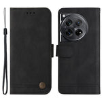 OnePlus 12 5G Läderplånboksfodral Skin Touch mobilfodral Stativ med Rem