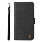 OnePlus 12 5G Läderplånboksfodral Skin Touch mobilfodral Stativ med Rem