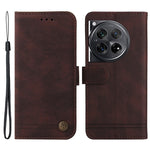 OnePlus 12 5G Läderplånboksfodral Skin Touch mobilfodral Stativ med Rem