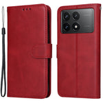 For Xiaomi Redmi K70E 5G / Poco X6 Pro 5G Wallet Phone Case Wrist Strap Leather Phone Cover with Stand