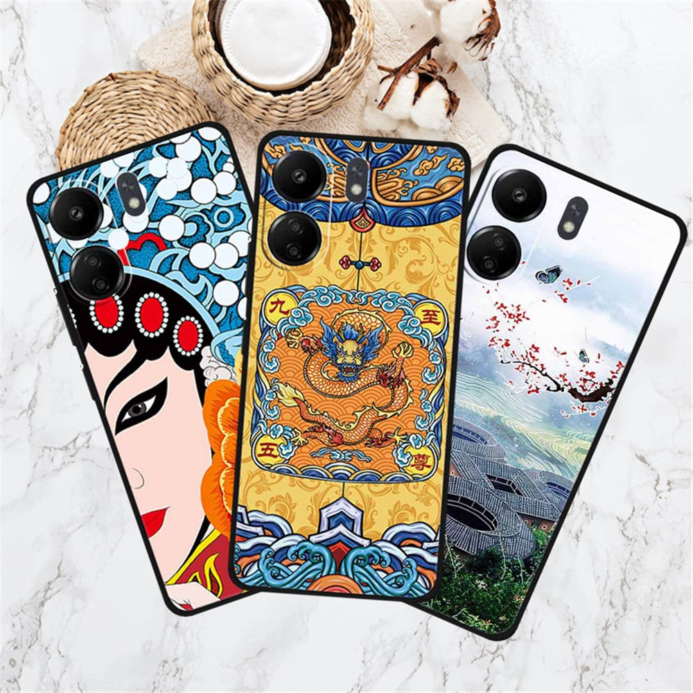 For Xiaomi Redmi 13C 4G / Poco C65 4G Phone Case Ethnic Pattern Printing TPU Cover
