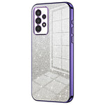 Til Samsung Galaxy A13 4G TPU-etui med gradientglimmer, galvaniseret, slankt telefoncover