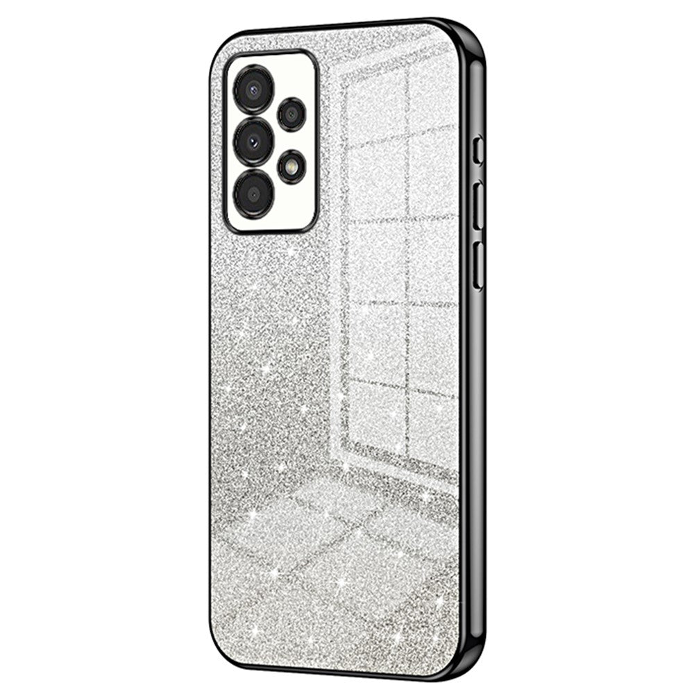 Til Samsung Galaxy A13 4G TPU-etui med gradientglimmer, galvaniseret, slankt telefoncover